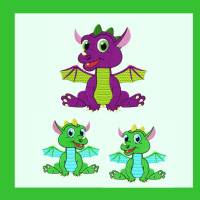 Stickdatei Dino baby 100x95  147x150 mm