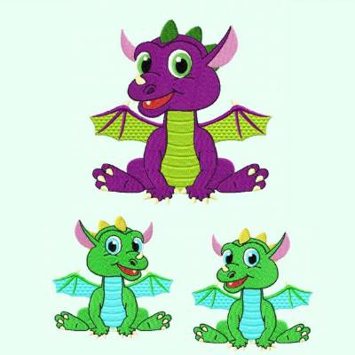 Stickdatei Dino baby 100x95  147x150 mm