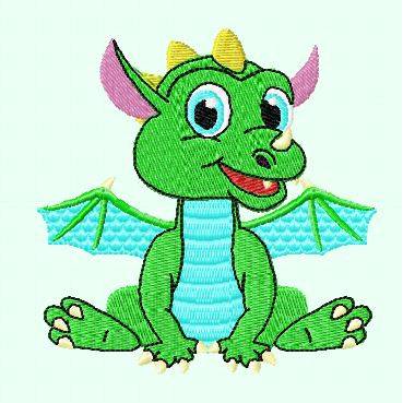 Stickdatei Dino baby 100x95  147x150 mm Bild 2