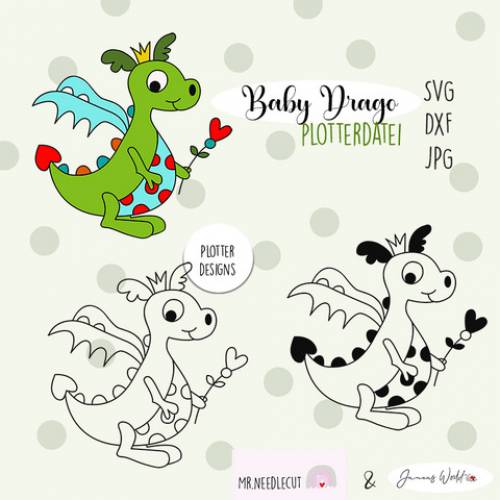 Plotterdatei Janeas World Baby Drago