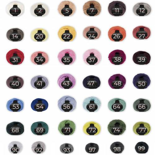 Merino Pur 125 Wolle - Handstrickgarn - 100% Schurwolle extrafein - Lauflänge 125 m/ 50g-Nadelstärke 3,5 bis 4 