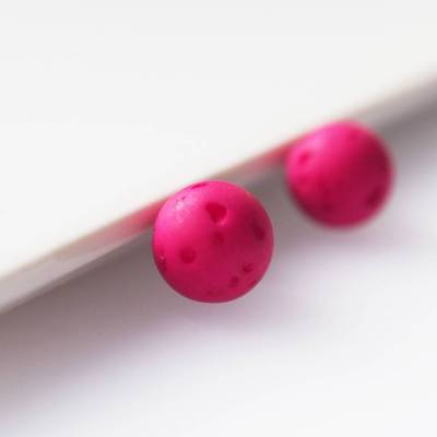 Polarisohrstecker in Lava Optik 11 Farben Edelstahl Perlenohrstecker