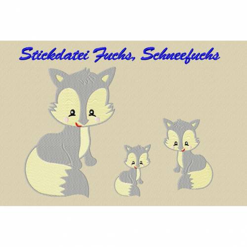 Stickdatei  Fuchs Schneefuchs 50x70  70x100  125x180 mm