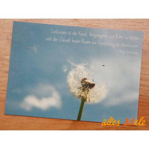 Grußkarte "Pusteblume" | Thema "Loslassen, Abschied"