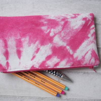 Stiftemäppchen "Batik" in Pink