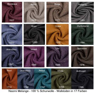 Walkloden, Melange, Swafing, Walkstoff 100% Schurwolle, 0,5 m, Stoffe, Trachtenstoff, Meterware