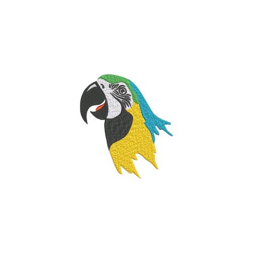 Stickdatei Papagei 2 13x18 Rahmen Maschinenstickerei Sittich Papagei Vogel Vögel Parrot Macaw