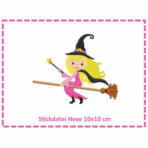 Stickdatei Hexe4 10x10