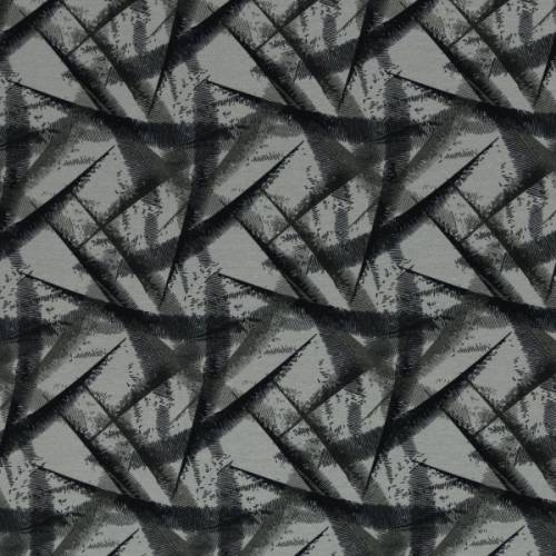 Sweat grau schwarz abstrakt gemustert, Toronto Swafing, Stoffe Meterware