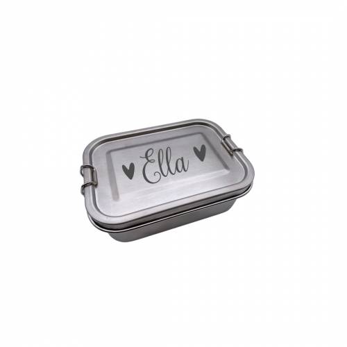 Brotdose Brotbox Lunchbox Blechdose Name Einschulung Bambus Deckel Kind Taufe Weihnachten personalisiert Geschenk
