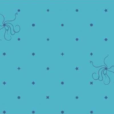 Patchworkstoff Alison Glass Sunprints Diatom in türkis, aufgedruckte  Sterne und Fäden, Baumwolle