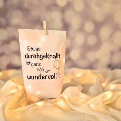 Lichtertüte mit Spruch / Mitbringsel / Wohn Accessoires Dekoration / Geschenkidee unter 10€