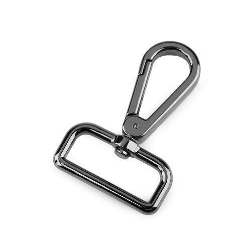 Karabinerhaken Fädelloch 3 cm schwarz