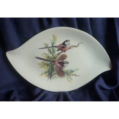 Besondere Platte mit 2 Vögelchen für Obst oder für Muffins, Wurst ,Käse oder Fleisch Handarbeit