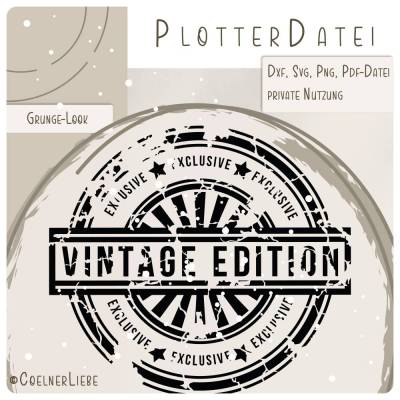 Plotterdatei Stempel Vintage Edition - Grunge Look | vintage