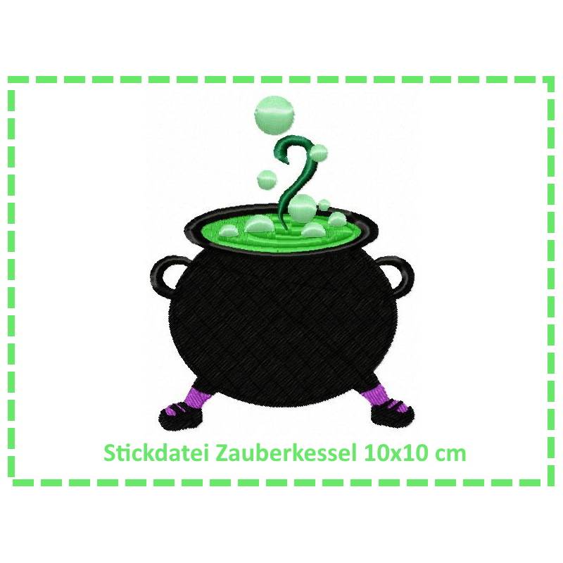 Stickdatei Zauberkessel 10x10 Bild 1