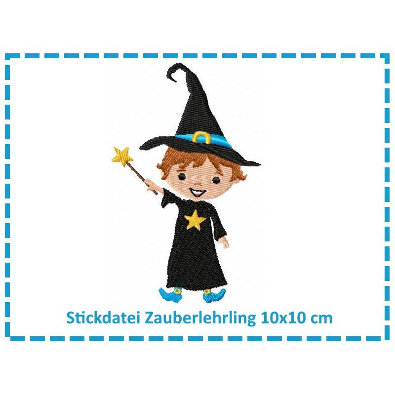Stickdatei Zauberlehrling 10x10 Bild 1
