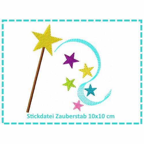 Stickdatei Zauberstab 10x10