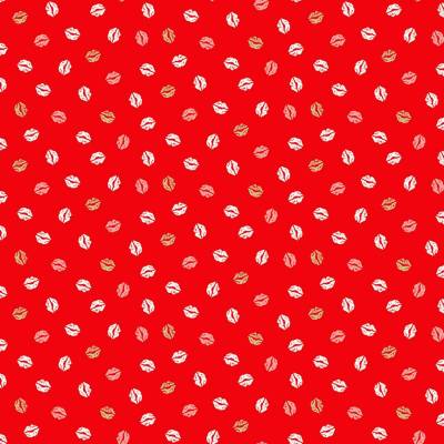 Patchworkstoff Makower "Pamper" Lips 2312R Baumwolle Stoff Patchwork Quilten