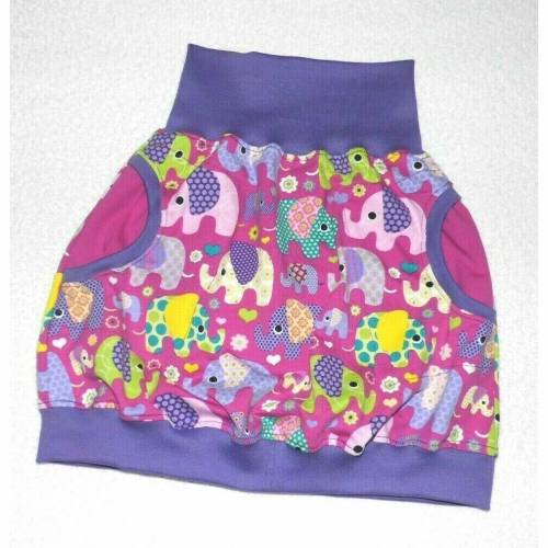  Rock mit Taschen ♥ Ballonrock ♥ Mitwachsrock ♥ mit lustigen Elefanten ♥ Beere 