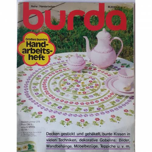 True Vintage Antik Nostalgie Burda Großesbuntes Handarbeitsheft SH 13/73