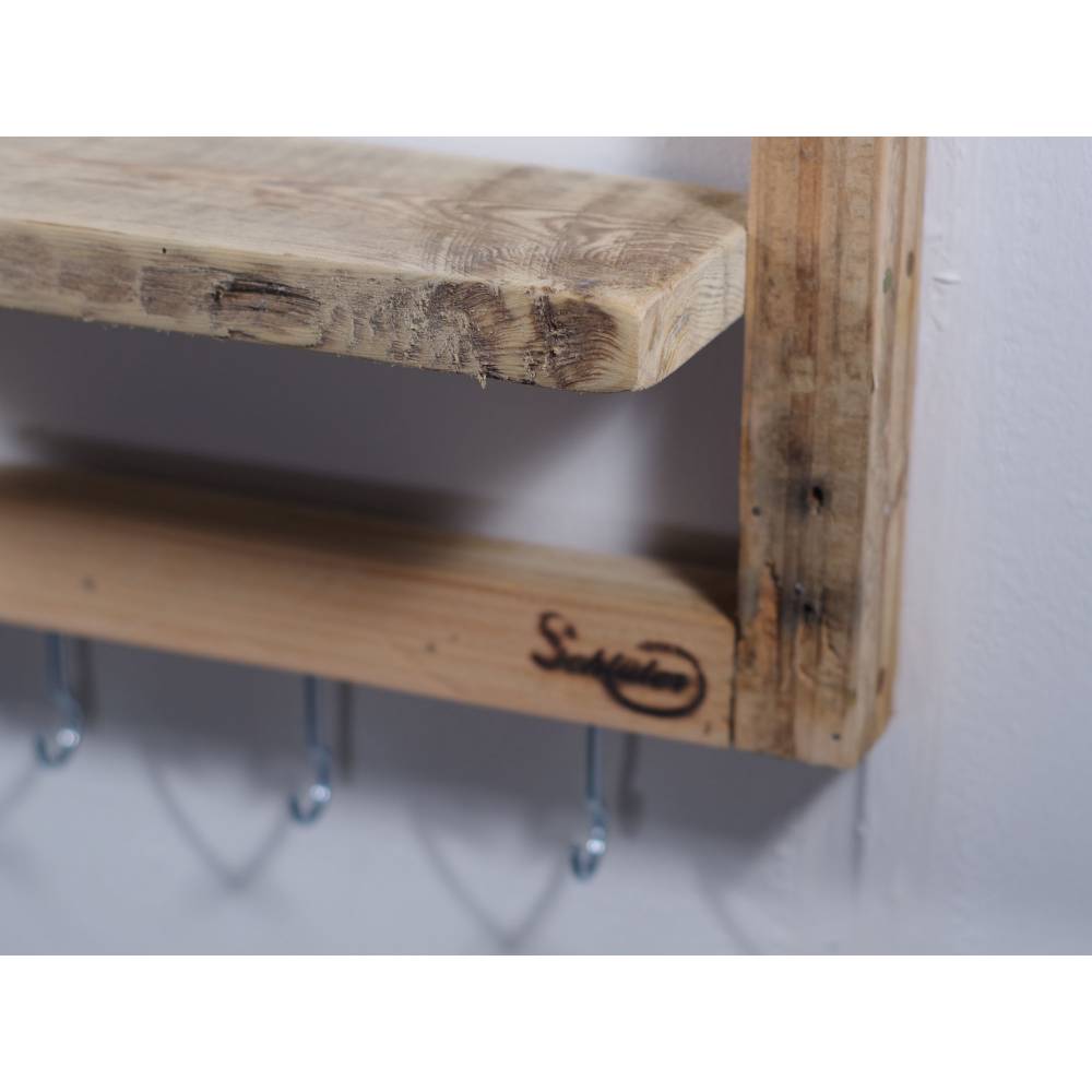 Flurregal, Wandregal aus Paletteholz, Holzregal, Palettenholz Regal, Wohndeko, deko, Palettenmöbel, einzigartig, Holz Bild 7