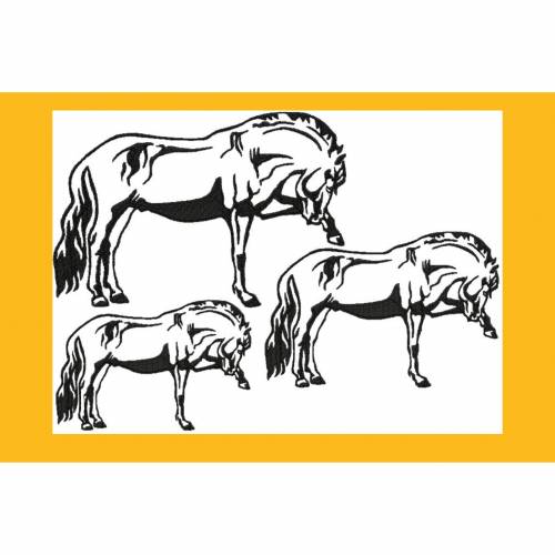 Stickdatei Pferd in 3 größen.