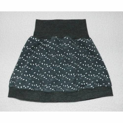 Sweat  Rock  Ballonrock  Mitwachsrock  Pusteblumen  Anthrazit - Weiß