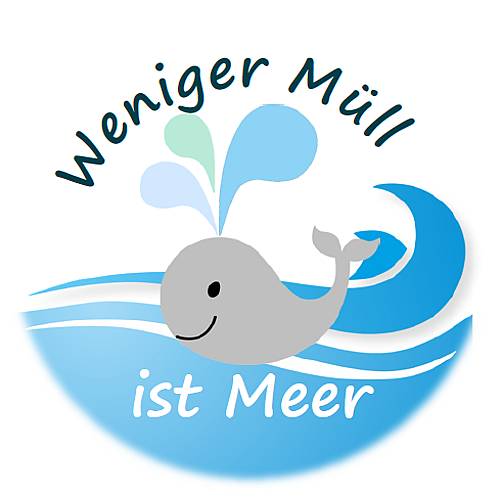 Button/Magnet D=38mm – Weniger Müll ist Meer – Umweltfreundliches Accessoire