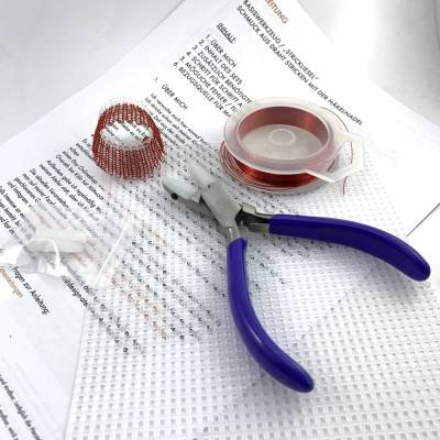 ANLEITUNGSSET Fortgeschrittene BASISWERKZEUG / Strickliesel - Schmuck aus Draht stricken / Schritt-für-Schritt Anleitung