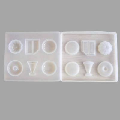 Silikonform Gießform für UV-Harz, Epoxidharz Schmuckherstellung, Süßigkeiten, transparent, 89 x 78 x 10 mm