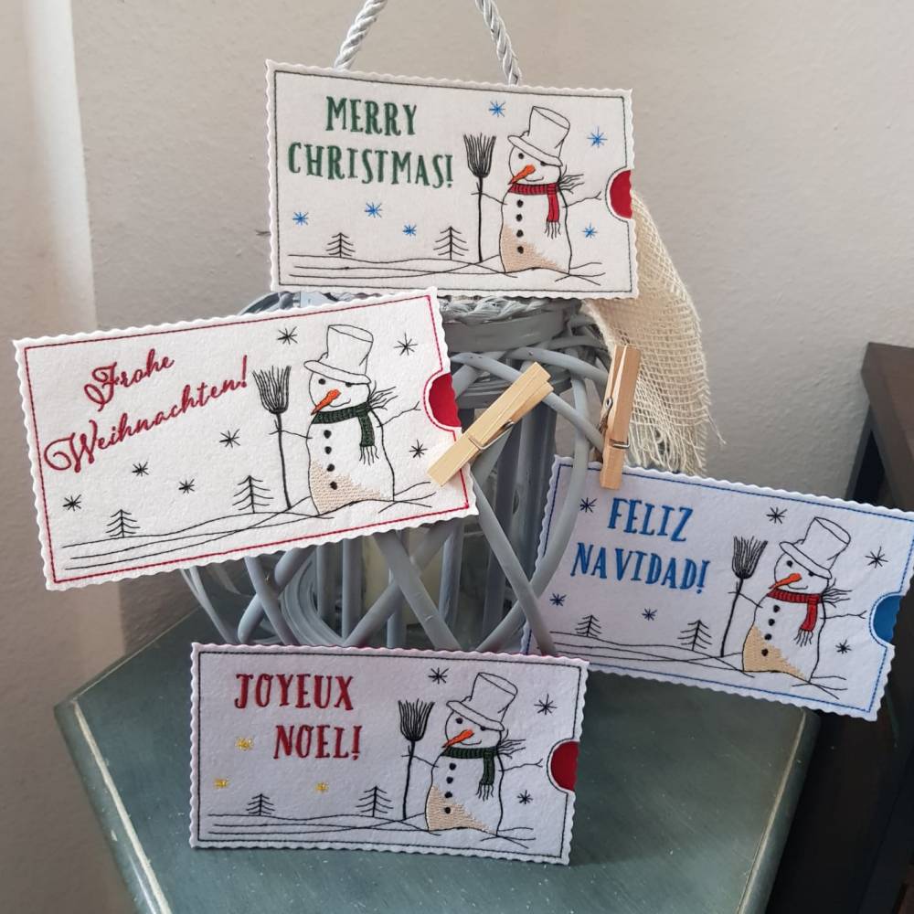 Stickdatei Weihnachten Schokohüllen SET Figuren Bild 3