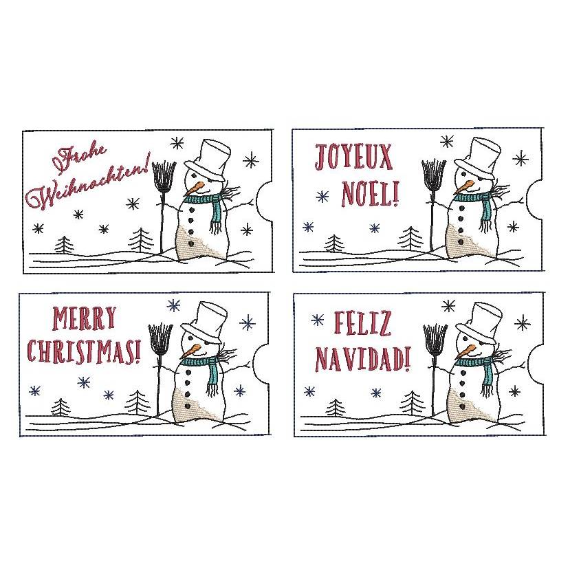 Stickdatei Weihnachten Schokohüllen SET Figuren Bild 6