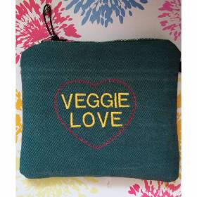 Täschchen 'Veggie love', Upcycling-Unikat hessmade