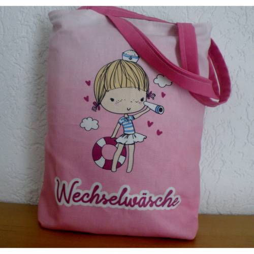 Kindergartentasche aus Canvas / Wechselwäsche / Schule / Kindergarten / Besuch bei Oma und Opa / personalisierbar
