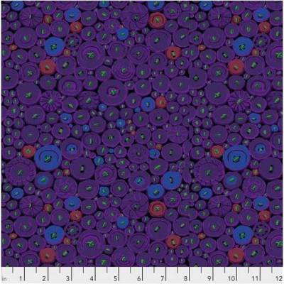 Patchworkstoff Kaffe Fassett Collective "Button Mosaic" lila/purple Stoff Quilten reine Baumwolle Patchwork Nähe