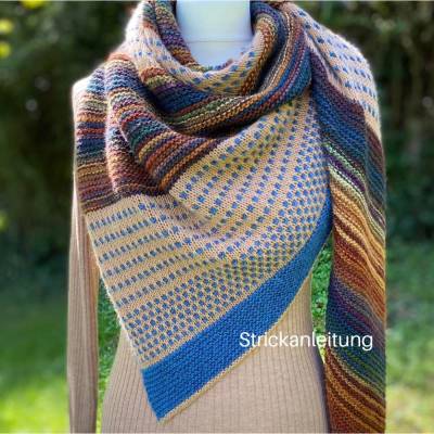 Strickanleitung Lizas Tuch Polka Dots