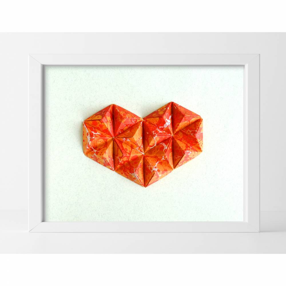 3D Herz // Origami-Herz Objektrahmen Bild 1