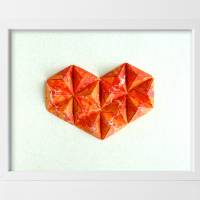 3D Herz // Origami-Herz Objektrahmen