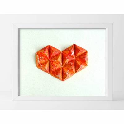 3D Herz // Origami-Herz Objektrahmen