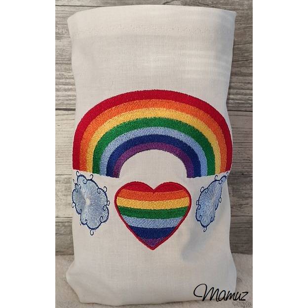 * RegenbogenWolkenHerz* Stickdatei, Regenbogen, Wolken, Herz Bild 2