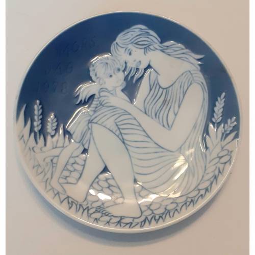 VINTAGE WANDTELLER Sammelteller, Muttertag PORZELLAN Mors Dag 1978