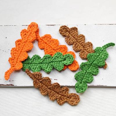 6er Set gehäkelte Herbstblätter ~ Stoffdeko | Herbst | Geschenkidee