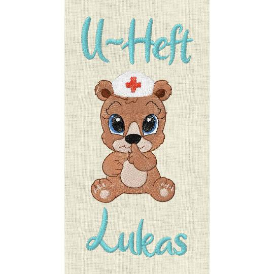 Stickdatei Teddy, U-Heft, Impfpass,  In the Hoop   625/T Maschinenstickerei Bild 5