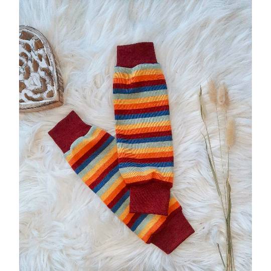 Beinstulpen aus Wolle/Seide für Babys und Kleinkinder Größe 2 (passend für kl. Speckbeinchen ab 4 Monaten bis ca 1,5/2 J Bild 2