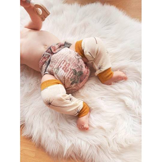 Beinstulpen aus Wolle/Seide für Babys und Kleinkinder Größe 2 (passend für kl. Speckbeinchen ab 4 Monaten bis ca 1,5/2 J Bild 3