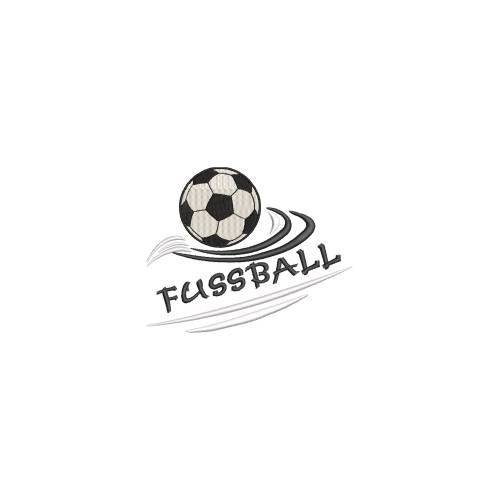 Stickdatei Fußball Logo 3 Größen 11x14, 13x16 und 16x26 cm Maschinenstickerei Ballsport Fußball Kicken Fussballer