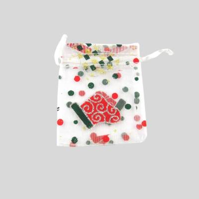Organza-Beutelchen verschiedene Muster 9x7cm, mit Zugband