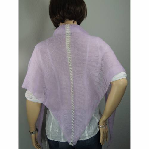Dreieckstuch, Schultertuch, Halstuch, Kid Mohair flieder
