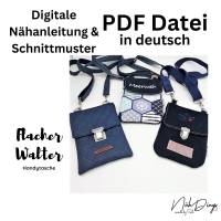 Nähanleitung & Schnittmuster - Flacher Walter - Eine Handytasche mit Platz